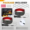 imageGOOACC Truck Running Board Lights  2PCS 60 Inch DRL LED Side Maker Light Kits for Extended and Crew Cab Trucks Pickup White Courtesy Amber Sequential Turn Signal Lighting Strips