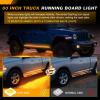 imageGOOACC Truck Running Board Lights  2PCS 60 Inch DRL LED Side Maker Light Kits for Extended and Crew Cab Trucks Pickup White Courtesy Amber Sequential Turn Signal Lighting Strips