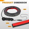 imageGOOACC Truck Running Board Lights  2PCS 60 Inch DRL LED Side Maker Light Kits for Extended and Crew Cab Trucks Pickup White Courtesy Amber Sequential Turn Signal Lighting Strips