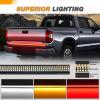 imageGOOACC Truck Tailgate Light Strip 48quot Aluminum Frame led bar Triple Row Tail Lighing Sequential Amber Turn Signal Strobe Red Running Brake White Reverse48 780Led Aluminum Frame Light