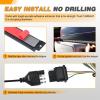 imageGOOACC Truck Tailgate Light Strip 48quot Aluminum Frame led bar Triple Row Tail Lighing Sequential Amber Turn Signal Strobe Red Running Brake White Reverse48 780Led Aluminum Frame Light