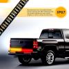 imageGOOACC Truck Tailgate Light Strip 48quot Aluminum Frame led bar Triple Row Tail Lighing Sequential Amber Turn Signal Strobe Red Running Brake White Reverse60 504Led Light Strip