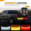 imageGOOACC Truck Tailgate Light Strip 48quot Aluminum Frame led bar Triple Row Tail Lighing Sequential Amber Turn Signal Strobe Red Running Brake White Reverse48 360Led Light Strip