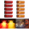 imageGOOACC 39Inch Side Marker Light 2PCS Amber 3LED Front Rear Clearance Indicator Fender Lights Waterproof Surface Mounted For Truck Trailer Camper RV UTV BusRedAmber 10Pcs