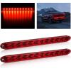 imageGOOACC 9LED Marker ID Bar 1PC 142Inch Red Trailer Running Tail Rear Clearance Identification Lights Stainless Steel bracket IP67 Waterproof for Pickup Truck RV BoatRed 2Pcs 16Inch Trailer Light