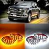 imageGOOACC Truck Running Board Lights  2PCS 60 Inch DRL LED Side Maker Light Kits for Extended and Crew Cab Trucks Pickup White Courtesy Amber Sequential Turn Signal Lighting Strips