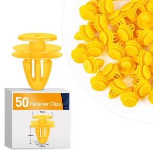 imageGOOACC 820Pcs Car Push Retainer Clips Auto Fasteners Assortment 36 Sizes Nylon Bumper Fender Rivets and Fasteners Remover for Ford GM Toyota Honda Chrysler BMW Benz Nissan Subaru Audi Mazda50Pcs 95mm Clips