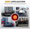 imageGOOACC 4Inch Round Tail Light 2PCS White 24LED wStainless Steel Chrome Bezel Waterproof Reverse Day Running Lights for Truck Trailer RV Lorry Boat TractorRed  Brackets 2pcs
