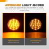 imageGOOACC 4Inch Round Tail Light 2PCS White 24LED wStainless Steel Chrome Bezel Waterproof Reverse Day Running Lights for Truck Trailer RV Lorry Boat TractorAmber 12Led 2Pcs