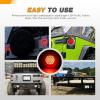 imageGOOACC 4Inch Round Tail Light 2PCS White 24LED wStainless Steel Chrome Bezel Waterproof Reverse Day Running Lights for Truck Trailer RV Lorry Boat TractorRed 24Led 2Pcs Screws