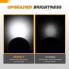 imageGOOACC 4Inch Round Tail Light 2PCS White 24LED wStainless Steel Chrome Bezel Waterproof Reverse Day Running Lights for Truck Trailer RV Lorry Boat TractorWhite 12Led 2Pcs