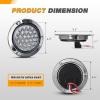 imageGOOACC 4Inch Round Tail Light 2PCS White 24LED wStainless Steel Chrome Bezel Waterproof Reverse Day Running Lights for Truck Trailer RV Lorry Boat TractorWhite 24Led 2Pcs Screws