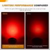 imageGOOACC 4Inch Round Tail Light 2PCS White 24LED wStainless Steel Chrome Bezel Waterproof Reverse Day Running Lights for Truck Trailer RV Lorry Boat TractorRed 24Led 2Pcs Screws