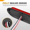 imageGOOACC 6Inch Oval Tail Light 2PCS Red 10LED Brake Stop Turn Signals Lights Surface Mount IP67 Waterproof for Trailer Truck RV Tractor Lorry Camper Van