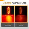 imageGOOACC 6Inch Oval Trailer Tail Light 2PCS 10LED White Reverse Back Up Lights wSurface Mount Grommets Plugs IP67 Waterproof for Truck RV TractorRed 2Pcs