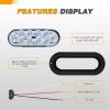 imageGOOACC 6Inch Oval Trailer Tail Light 2PCS 10LED White Reverse Back Up Lights wSurface Mount Grommets Plugs IP67 Waterproof for Truck RV TractorWhite 4Pcs