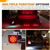 imageGOOACC Square LED Trailer Light Kit 2PCS Stop Brake Turn Signals Tail Side Marker License Plate Lights IP68 Submersible for 12V Boat Camper RV Truck SnowmobileSquare Led Trailer Light