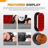imageGOOACC Square LED Trailer Light Kit 2PCS Stop Brake Turn Signals Tail Side Marker License Plate Lights IP68 Submersible for 12V Boat Camper RV Truck SnowmobileTrailer Light Boxes Kit Amber Marker Lights
