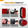 imageGOOACC Square LED Trailer Light Kit 2PCS Stop Brake Turn Signals Tail Side Marker License Plate Lights IP68 Submersible for 12V Boat Camper RV Truck SnowmobileTrailer Light Boxes Kit Red Marker Lights