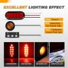 imageGOOACC Square LED Trailer Light Kit 2PCS Stop Brake Turn Signals Tail Side Marker License Plate Lights IP68 Submersible for 12V Boat Camper RV Truck SnowmobileTrailer Light Boxes Kit Amber Marker Lights