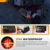 imageGOOACC Square LED Trailer Light Kit 2PCS Stop Brake Turn Signals Tail Side Marker License Plate Lights IP68 Submersible for 12V Boat Camper RV Truck SnowmobileSquare Led Trailer Light