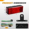 imageGOOACC Square LED Trailer Light Kit 2PCS Stop Brake Turn Signals Tail Side Marker License Plate Lights IP68 Submersible for 12V Boat Camper RV Truck SnowmobileRectangular Led Trailer Light