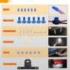 imageGOOACC Square LED Trailer Light Kit 2PCS Stop Brake Turn Signals Tail Side Marker License Plate Lights IP68 Submersible for 12V Boat Camper RV Truck SnowmobileRectangular Led Trailer Light
