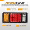 imageGOOACC Square LED Trailer Light Kit 2PCS Stop Brake Turn Signals Tail Side Marker License Plate Lights IP68 Submersible for 12V Boat Camper RV Truck Snowmobile40Led Trailer Tail Light