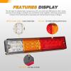 imageGOOACC Square LED Trailer Light Kit 2PCS Stop Brake Turn Signals Tail Side Marker License Plate Lights IP68 Submersible for 12V Boat Camper RV Truck Snowmobile20Led Trailer Tail Light