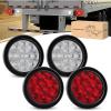 Red White 12Led 4Pcs