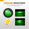 imageGOOACC 34 Inch Bullet Side Marker Light 10PCS Red Round Clearance LED Front Rear Indicator Lights for Trailer Van Caravan Boat Truck RV Car BusGreen