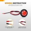 imageGOOACC 34 Inch Bullet Side Marker Light 10PCS Red Round Clearance LED Front Rear Indicator Lights for Trailer Van Caravan Boat Truck RV Car BusRed