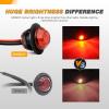 imageGOOACC 34 Inch Bullet Side Marker Light 10PCS Red Round Clearance LED Front Rear Indicator Lights for Trailer Van Caravan Boat Truck RV Car BusRed
