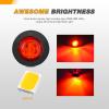 imageGOOACC 34 Inch Bullet Side Marker Light 10PCS Red Round Clearance LED Front Rear Indicator Lights for Trailer Van Caravan Boat Truck RV Car BusRed