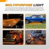 imageGOOACC 38Inch Side Marker Light 10PCS 6LED Amber Trailer Camper Clearance Marine Boat Navigation Port Starboard Indicator Lights for 12V DC Kayak Sailboat Yacht Truck RVAmber