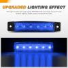 imageGOOACC 38Inch Side Marker Light 10PCS 6LED Amber Trailer Camper Clearance Marine Boat Navigation Port Starboard Indicator Lights for 12V DC Kayak Sailboat Yacht Truck RVblue