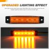 imageGOOACC 38Inch Side Marker Light 10PCS 6LED Amber Trailer Camper Clearance Marine Boat Navigation Port Starboard Indicator Lights for 12V DC Kayak Sailboat Yacht Truck RVAmber