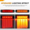 imageGOOACC 38Inch Side Marker Light 10PCS 6LED Amber Trailer Camper Clearance Marine Boat Navigation Port Starboard Indicator Lights for 12V DC Kayak Sailboat Yacht Truck RVred amber