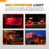 imageGOOACC 38Inch Side Marker Light 10PCS 6LED Amber Trailer Camper Clearance Marine Boat Navigation Port Starboard Indicator Lights for 12V DC Kayak Sailboat Yacht Truck RVred