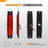 imageGOOACC 38Inch Side Marker Light 10PCS 6LED Amber Trailer Camper Clearance Marine Boat Navigation Port Starboard Indicator Lights for 12V DC Kayak Sailboat Yacht Truck RVred