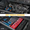 imageGOOACC 38quot Magnetic Socket Organizer 2 Pieces Metric ampamp SAE Socket Drive Holders 38 inch Socket Organizer Tray Holds 56 Standard Sockets for Toolboxes12 SAE  Metric
