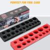 imageGOOACC 38quot Magnetic Socket Organizer 2 Pieces Metric ampamp SAE Socket Drive Holders 38 inch Socket Organizer Tray Holds 56 Standard Sockets for Toolboxes12 SAE  Metric