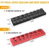 imageGOOACC 38quot Magnetic Socket Organizer 2 Pieces Metric ampamp SAE Socket Drive Holders 38 inch Socket Organizer Tray Holds 56 Standard Sockets for Toolboxes12 SAE  Metric