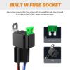imageGOOACC 6 Pack Automotive Relay Harness Set 5Pin 3040A 12V SPDT with Interlocking Relay Socket and Harnesses2 Years WarrantyFuse Relay 6 Pack