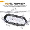 imageGOOACC 6Inch Oval Tail Light 2PCS White 10LED Reverse Back Up Lights Surface Mount IP67 Waterproof for Trailer Truck RV Tractor Lorry Camper Van