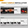 imageGOOACC LED Fender Pedestal Light 2PCS 14 Diodes Red Amber Pre Wired Trailer Truck Front Rear Clearance Lights for Heavy Duty Mack Kenworth FreightlinerRedAmber 10PCS