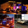 imageGOOACC LED Fender Pedestal Light 2PCS 14 Diodes Red Amber Pre Wired Trailer Truck Front Rear Clearance Lights for Heavy Duty Mack Kenworth FreightlinerAmber 5PCS