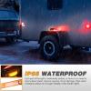 imageGOOACC LED Fender Pedestal Light 2PCS 14 Diodes Red Amber Pre Wired Trailer Truck Front Rear Clearance Lights for Heavy Duty Mack Kenworth FreightlinerRedAmber Fender Marker Light 4PCS
