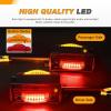 imageGOOACC LED Fender Pedestal Light 2PCS 14 Diodes Red Amber Pre Wired Trailer Truck Front Rear Clearance Lights for Heavy Duty Mack Kenworth FreightlinerRedAmber Fender Marker Light 4PCS