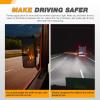 imageGOOACC LED Fender Pedestal Light 2PCS 14 Diodes Red Amber Pre Wired Trailer Truck Front Rear Clearance Lights for Heavy Duty Mack Kenworth FreightlinerRedAmber Fender Marker Light 4PCS